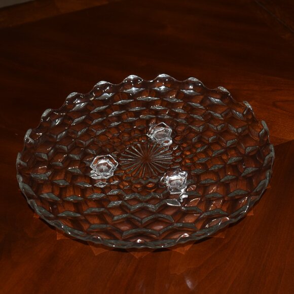 Fostoria American 3 Footed Cake Plate - Picture 4 of 4